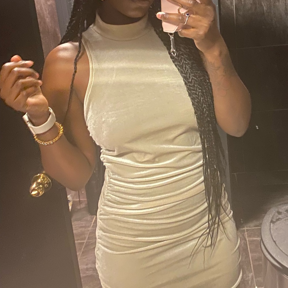 Ruched midi dress